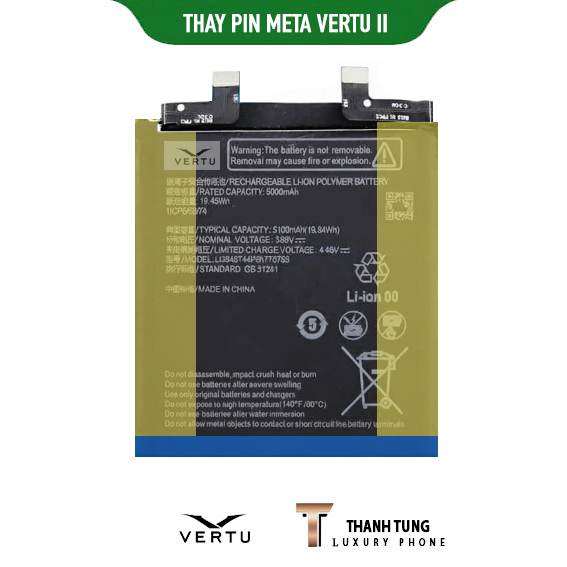 Thay Pin Vertu Chính Hãng Meta 1, 2 iVertu 5G, Signature, Agent Q Lấy Liền