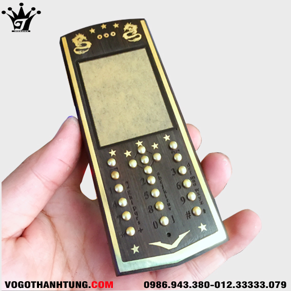 Vỏ gỗ 150 khảm đồng  -  KD08