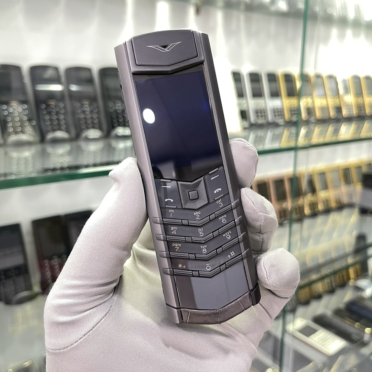Vertu Signature S Zirconium Alligator mới 98% -  D85